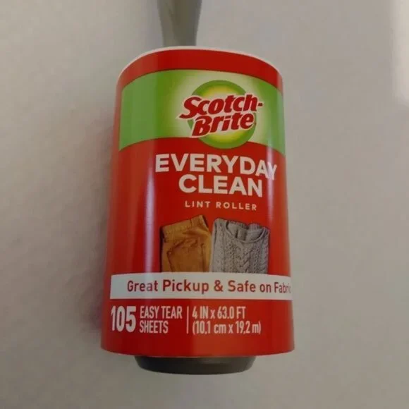 SCOTCH-BRITE EVERYDAY CLEAN LINT ROLLER-NEW-105 EASY TEAR SHEETS - Picture 2 of 2